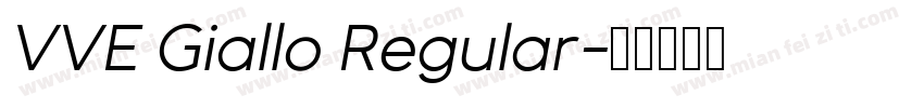 VVE Giallo Regular字体转换